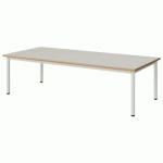TABLE MALIBU 180X80 T1 4P STRA ALAISÉ BLC SE W911/BLC 9016
