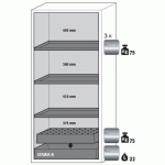 ARMOIRE SÉCURITÉ S-CLASSIC-90 S90.196.090 JAUNE