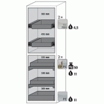 ARMOIRE SÉCURITÉ S-PHOENIX-90 S90.196.060.MH.FDASR GRIS - ASECOS