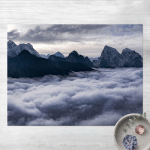 MICASIA - TAPIS EN VINYLE - SEA OF CLOUDS IN THE HIMALAYAS - PAYSAGE 3:4 DIMENSION HXL: 45CM X 60CM