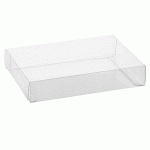 BOÎTE PÂTISSIÈRE 15.5X11.5X4 CM PLASTIQUE TRANSPARENT (VENDU PAR 100)