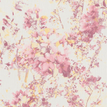 PAPIER PEINT INTISSÉ FLEURI POUR COULOIR | PAPIER PEINT ROMANTIQUE VINTAGE POUR SALON | TAPISSERIE FLEURIE ROSE IDÉALE CHAMBRE - 10,05 X 0,53 M