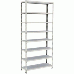 RAYONNAGE D'ARCHIVES RAPID 2 1980X915X305 8 TAB METAL GRIS