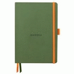 RHODIARAMA GOALBOOK SOUPLE A5 240 PAGES DOT PAPIER IVOIRE 90G - SAUGE