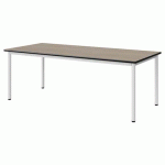 TABLE MALIBU 180X80 T4 4P ST ANTIB CHÊNE 1146/NOIR BLC 9016