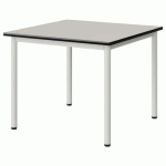 TABLE MALIBU 80X80CM T4 4P STRA BLC SEL W911/NOIR BLC 9016