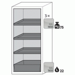 ARMOIRE SÉCURITÉ S-CLASSIC-90 S90.129.060.WDAS GRIS CLAIR