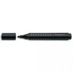 FABER CASTELL MARQUEUR PERMANENT GRIP 1504, RÉSISTE À L'EAU, POINTE OGIVE, COLORIS NOIR