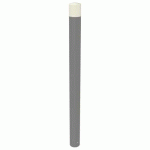 POTELET URBIN PMR TÊTE BOMBÉE MÉT HTR 1.20M Ø102MM GRIS 9006 - BUTON DESIGN