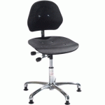 SIÈGE D'ATELIER SOLID - MEDIUM - PATIN - NOIR - GLOBAL PROFESSIONAL SEATING