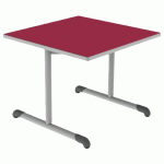 TABLE BANDANA 80X80 T4 DL STRAT POLYURÉTH. CERISE GRIS/9006 - MOBIDECOR