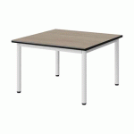 TABLE MALIBU 80X80 T1 4P STRA ANTIB CHÊNE 1146/NOIR BLC 9016