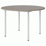 TABLE MALIBU Ø 120 T6 4P STRA ABS GRIS U727/BLC 9016