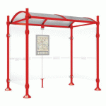 ABRI BUS 2.50 M PROVINCE 2 BARDAGES LAT. AGORA ROUGE 3020 - PROCITY