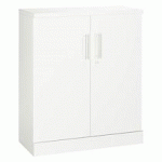 ARMOIRE À PORTES BATTANTES FUN COLOR BLANCHE ANTIBACTÉRIEN H 107 CM