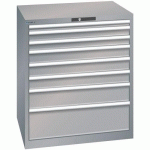 ARMOIRE GRIS PIGEON 870X725X1000 AVEC 8 TIR. 200KG - LISTA