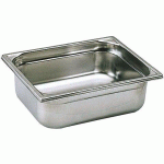 BAC GASTRONORME PLEIN INOX - SANS ANSE - GN 1/2 PROFONDEUR 10 CM
