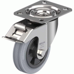 BLICKLE - ROULETTE PIVOTANTE À FREIN Ø 100MM BANDAGE CAOUTCHOUC SBR 70KG - LEX-VPP 100XR-FI-SG