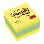 BLOC CUBE COULEURS CITRON POST-IT 51 X 51 MM - BLOC DE 400 FEUILLES