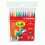 FEUTRE STABILO POWER COULEURS ASSORTIES POINTE MOYENNE - POCHETTE DE 12