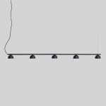 NORTHERN BLUSH SUSPENSION LED, À 5 LAMPES, NOIRE