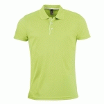 POLO PERSONNALISABLE HOMME VERT MULTITECH PES