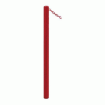 POTELET CARREFOUR Ø60 MM CHAINES 1 ANNEAU ZINC ROUGE 3004 - PROCITY
