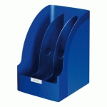 LOT DE 3 - RANGE REVUES LEITZ PLUS JUMBO BLEU DOS 21,3 CM