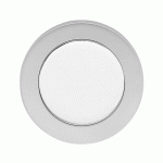 ROSACE 3 PIÈCES RONDE CHROMÉ SATINÉ / INOX POLI EZ1332 BORD DROIT - BORGNE KARCHER DESIGN