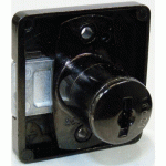 SERRURE DE MEUBLE À PALASTRE 391 POUR CYLINDRE Z23 - NOIR LEHMANN