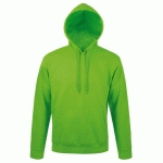 SWEAT PERSONNALISABLE CAPUCHE EXPERT MOLLETON VERT LIME
