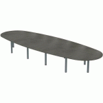 TAB. ELBIA 560X72X200CM 20/22 PERS.PLT 25MM BÉTON/ANTHR - MBA
