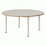TABLE MALIBU Ø 120 T2 4P STRA ALAISÉ BLC SEL W911/BLC 9016