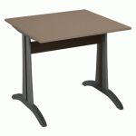 TABLE MIKADO 80X80CM STRATIFIÉ ABS - PIERRE LUNE/ANTHRACITE - SUNSET CREATION