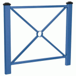 BARRIÈRE PAGODE 1.08 M - 2 POMMEAUX NOIRS - ZINC BLEU 5010 - PROCITY