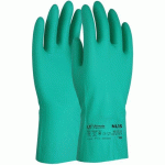 GANTS DE MANUTENTION PROTECTIONS CHIMIQUES DOUBLÉS COTON - VERT - TAILLE 10