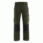 PANTALON DE TRAVAIL SERVICES STRETCH VERT OLIVE/NOIR TAILLE 54 - BLAKLADER