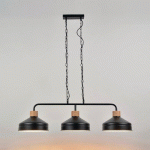 SUSPENSION BASE ET ABAT-JOUR EN MÉTAL NOIR - MANUTAN COLLECTIVITÉS