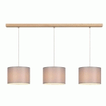 BRITOP SUSPENSION CORRALEE GRISE À 3 LAMPES