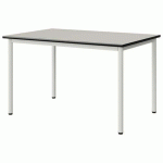 TABLE MALIBU 120X80 T5 4P STRA BLC SEL W911/NOIR BLC 9016