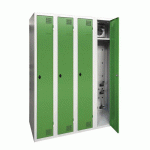 ARMOIRE SÉCHANTE IP 4 COLONNES À MORAILLON VERT/JAUNE - MANUTAN COLLECTIVITÉS