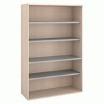 BIBLIOTHÈQUE HAUTE BOIS H 182 X L 120 CM CHÊNE CLAIR  ARCH