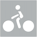 SIGNALETIQUE.BIZ FRANCE - POCHOIR PISTE CYCLABLE (W0112). POCHOIR DE MARQUAGE AU SOL VÉLO. POCHOIR VÉLO. TAILLE AU CHOIX. PVC - 300 X 300 MM