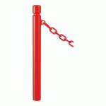 POTELET AGGLO Ø 76 MM À CHAINES 1 ANNEAU - ZINC ROUGE 3020 - PROCITY