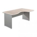 SIMMOB BUREAU RETOUR GAUCHE ÉRABLE L160 X P80 CM + PAIRE DE PIED BUDGET