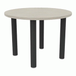 TABLE DE RÉUNION 4 PIEDS Ø 100 CM BÉTON/ANTHRACITE - QUADRIFOGLIO