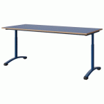 TABLE MALIBU 180X80 T3/T6 DL ST ALAISÉ BLEU U525/BLEU 5005 - MANUTAN EXPERT