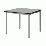 TABLE MALIBU 80X80 T4 4P STRA ISOS GRIS 1400/NOIR GRIS 9006