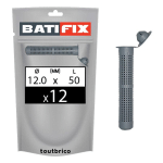 BATIFIX - 12 TAMIS 12X50MM SCELLEMENT CHIMIQUE GRIS