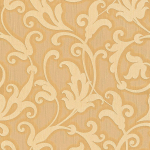 BRICOFLOR PAPIER PEINT BAROQUE TAPISSERIE BAROQUE PAPIER PEINT INTISSÉ JAUNE GRIS ORANGE - 10,05 X 0,53 M